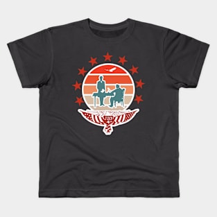 4th of July - Retro Sunset Kids T-Shirt